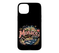 Custodia per iPhone 15 Plus Regalo disegnato a mano monaco viaggio souvenir punto di riferimento