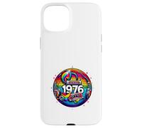 Custodia per iPhone 15 Plus Regalo per 50° compleanno 1976 Disco Peace Vintage Love Retro Funk