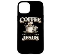 Custodia per iPhone 15 Plus Regalo per gli amanti della caffeina della fede cristiana