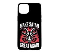 Custodia per iPhone 15 Plus Rendi Satana di nuovo grande Satanismo Occultismo