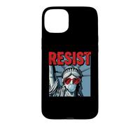 Custodia per iPhone 15 Plus Resist Statue Liberty Bubblegum Protest Equality