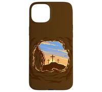Custodia per iPhone 15 Plus Resurrection Sunday Cross of Jesus Christ Empty Tomb Faith