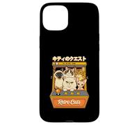 Custodia per iPhone 15 Plus Retro Arcade Cats Kitty Quest Feline Gamer Videogioco