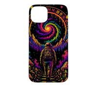 Custodia per iPhone 15 Plus Retro Astronauta Fungo Galassia Vintage Style Art