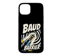 Custodia per iPhone 15 Plus Retro Computer Baud Barrier Vintage Dial Up Modem Graphic