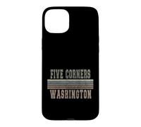 Custodia per iPhone 15 Plus Retro Five Corners Washington