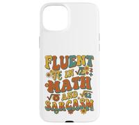 Custodia per iPhone 15 Plus Retro Ondulato Fluente In Matematica E Sarcasmo Groovy Flower Teacher