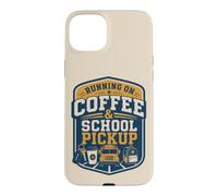 Custodia per iPhone 15 Plus Retro School Pickup Parent Coffee Morning Humor