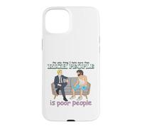 Custodia per iPhone 15 Plus Ricco povero gente divertente classe satira Meme Citazione umorismo oscuro