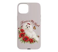 Custodia per iPhone 15 Plus Ricordo dei memoriali floreali degli animali domestici del