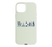 Custodia per iPhone 15 Plus Rifugio per un fine settimana in montagna in campeggio Campfire Wine Cabin