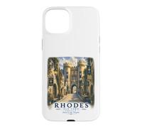 Custodia per iPhone 15 Plus Rodi Città Vecchia Grecia Vintage Greco Viaggi