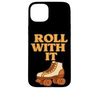 Custodia per iPhone 15 Plus Roll With It - Pattini a rotelle