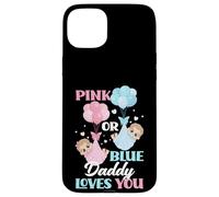 Custodia per iPhone 15 Plus Rosa o Blu Daddy Loves You Gender Reveal Party
