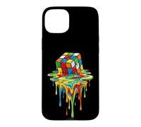 Custodia per iPhone 15 Plus Rubic's Cube Magic in Treno di sciogliere, gioco liquido, vintage