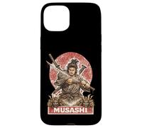 Custodia per iPhone 15 Plus Samurai Guerriero Musashi, Giapponese Sword Fighter