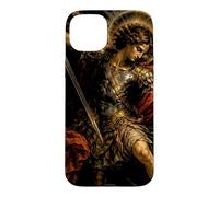 Custodia per iPhone 15 Plus San Michele Arcangelo Barocco Chiaroscuro Icona Design