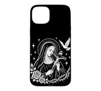 Custodia per iPhone 15 Plus Santa Rita di Cascia Patrona Cattolica dell'Impossibile