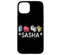 Custodia per iPhone 15 Plus Sasha personalizzato cane nome Sasha Pet Lover