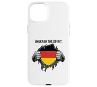 Custodia per iPhone 15 Plus Scatena lo Spirito tedesco Chest Rip