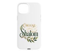 Custodia per iPhone 15 Plus Scegli Shalom Biblical Peace Christian Faith Olive Branch