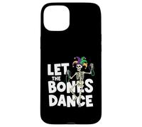 Custodia per iPhone 15 Plus Scheletro danzante Mardi Gras Let The Bones Dance Funny Parade