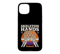 Custodia per iPhone 15 Plus Scheletro Mani Alzate Retro Halloween Tram