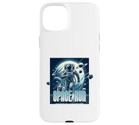 Custodia per iPhone 15 Plus Sci Fi Space Run Run Ma non puoi nascondere l'astronauta