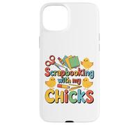 Custodia per iPhone 15 Plus Scrapbooking con i miei pulcini Chicken Craft Hobby