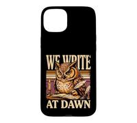 Custodia per iPhone 15 Plus Scriviamo a Dawn Vintage Owl Scrittori E Poeti