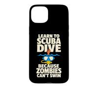 Custodia per iPhone 15 Plus Scuba Diver Zombie Apocalypse Avventura subacquea