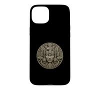 Custodia per iPhone 15 Plus Serpente Maya Sacerdote Pietra Reliquia Antica Arte del Tempio
