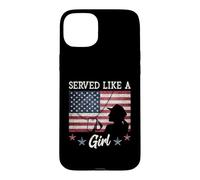 Custodia per iPhone 15 Plus Served Like A Girl Female Veterans Day Gift