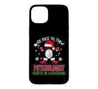 Custodia per iPhone 15 Plus Sii gentile con lo psicologo che Babbo Natale sta guardando
