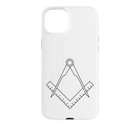 Custodia per iPhone 15 Plus Simbolo massonico massonico bussola quadrata massoneria occulta