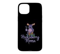 Custodia per iPhone 15 Plus Simpatica grafica a fumetti Huckleberry Wildlife Moose