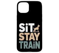 Custodia per iPhone 15 Plus Sit Stay Train Dog Obbedience Trainer