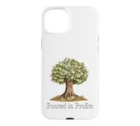 Custodia per iPhone 15 Plus Soldi e albero radicati nella progettazione finanziaria dei profitti