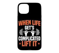 Custodia per iPhone 15 Plus Sollevamento bilanciere quando la vita diventa complicata sollevarlo Deadlifting