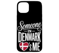 Custodia per iPhone 15 Plus Someone In Denmark Loves Me Heart Danish Flag