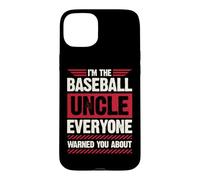 Custodia per iPhone 15 Plus Sono lo zio del baseball, tutti ti hanno avvertito