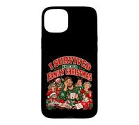Custodia per iPhone 15 Plus Sono sopravvissuto ad un altro Natale in famiglia Funny Men