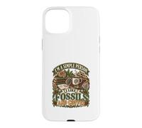 Custodia per iPhone 15 Plus Sono una persona semplice Mi piacciono i fossili e il caffè Fossili divertenti