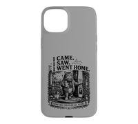 Custodia per iPhone 15 Plus Sono venuto, ho visto, sono andato a casa, divertente, introverso, gatto a casa
