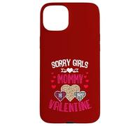 Custodia per iPhone 15 Plus Sorry Girls Mommy Is My Valentine Hearts leopardo e plaid