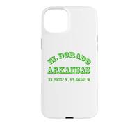 Custodia per iPhone 15 Plus Souvenir delle coordinate di El Dorado Arkansas