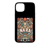 Custodia per iPhone 15 Plus Souvenir di viaggio in Giappone, Nara Deer Park Spirit Heritage