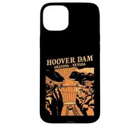 Custodia per iPhone 15 Plus Souvenir simbolo del canyon retrò della diga di Hoover, Arizona, Nevada