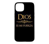 Custodia per iPhone 15 Plus Spagnolo, Espanol Design religioso Dios es mi Fuerza