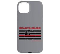 Custodia per iPhone 15 Plus Spartanburg County South Carolina Fireman sottile bandiera linea rossa